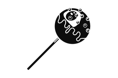 Sweet lollipop icon, simple style