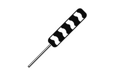 Candy sweet stick icon, simple style