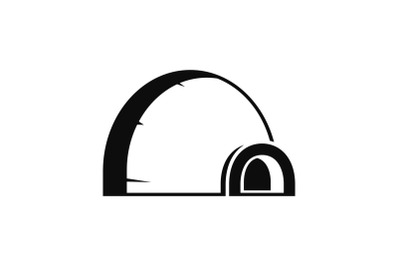 Arctic igloo icon, simple style