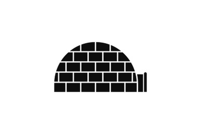 Alaska igloo icon, simple style