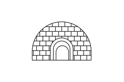 Igloo icon, outline style