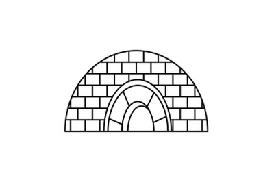 Icehouse icon, outline style