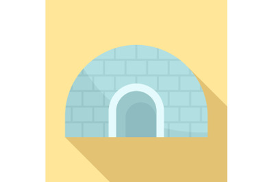 Igloo icon, flat style