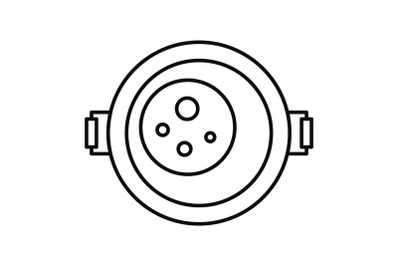 Food cooking pan icon, outline style