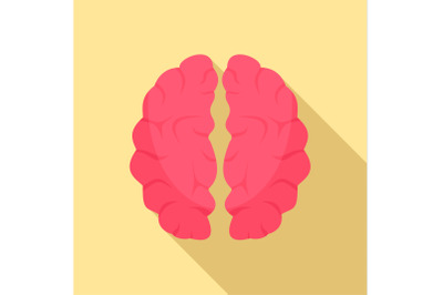 Artificial brain icon, flat style