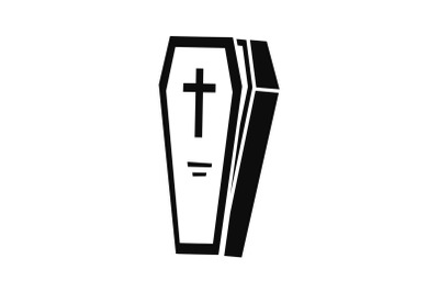 Coffin icon, simple style