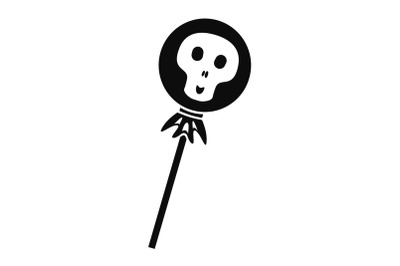 Halloween lollipop icon, simple style