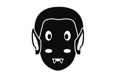 Vampire icon, simple style