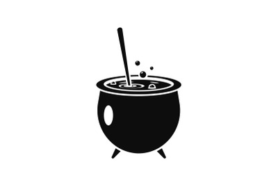 Magic cauldron icon, simple style