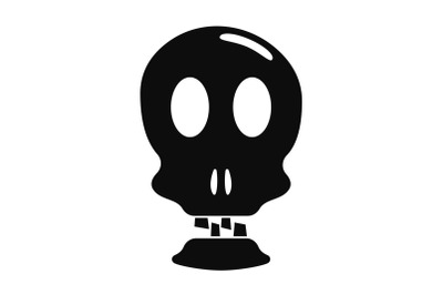 Skull icon, simple style