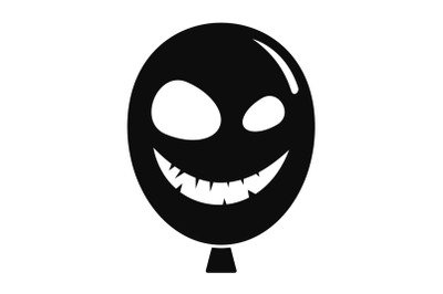 Smiley scary ballon icon, simple style