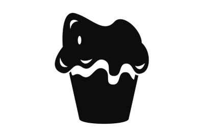 Halloween cake icon, simple style