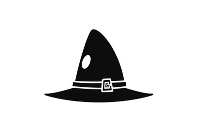 Witch hat icon, simple style