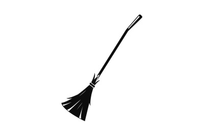 Broom icon, simple style