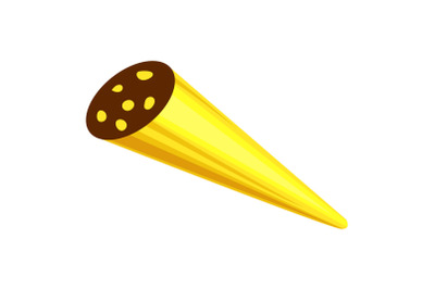 Choco cone icon, cartoon style