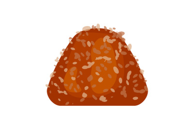 Choco truffle icon, cartoon style