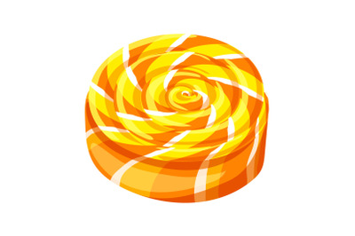 Candy swirl icon, cartoon style