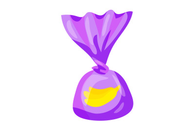 Banana truffle icon, cartoon style