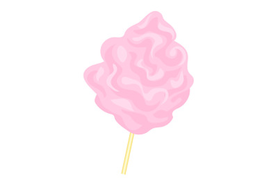 Candy cotton icon, cartoon style