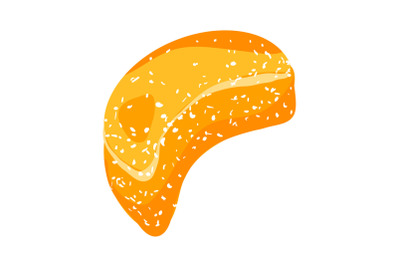 Orange jelly icon, cartoon style