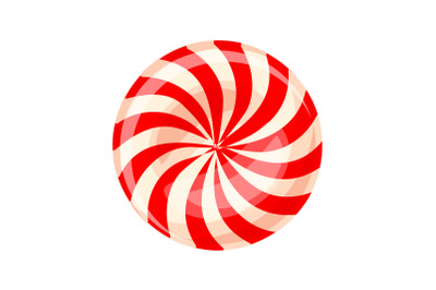 Candy sweet swirl icon, cartoon style