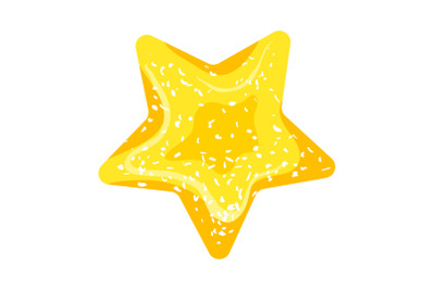 Jelly star icon, cartoon style