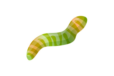 Jelly worm icon, cartoon style
