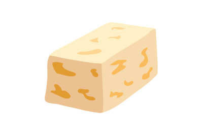 White bonbon icon, cartoon style
