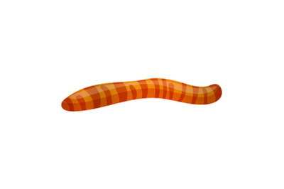 Worm jelly brown icon, cartoon style