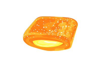 Fruit gum icon, cartoon style