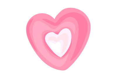 Candy heart icon, cartoon style