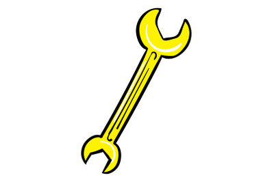 Toy key icon, cartoon style