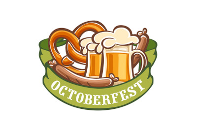 German octoberfest icon, cartoon style