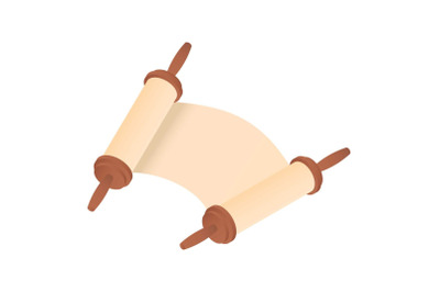 Open torah icon, isometric style