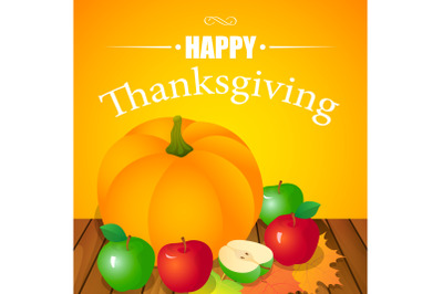 Happy thanksgiving day concept background, isometric style