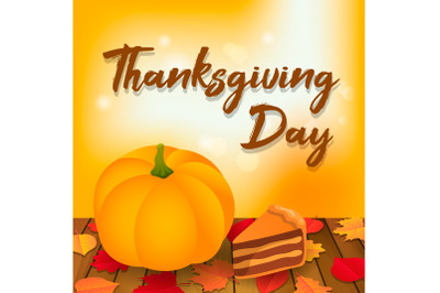 Thanksgiving day concept background, isometric style