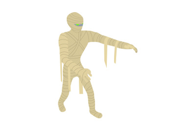 Mummy icon, isometric style