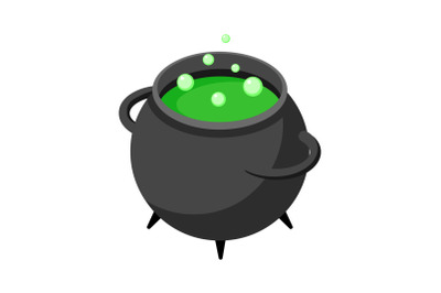 Cauldron icon, isometric style