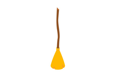 Broom icon, isometric style