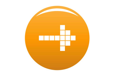 Arrow icon vector orange
