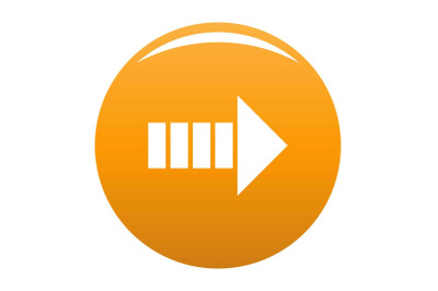 Arrow icon vector orange