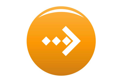 Arrow icon vector orange