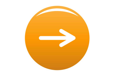 Arrow icon vector orange