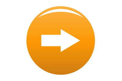 Arrow icon vector orange