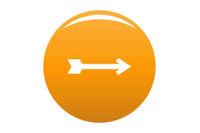 Arrow icon vector orange