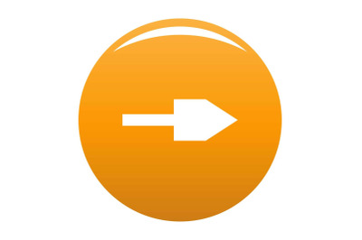 Arrow icon vector orange