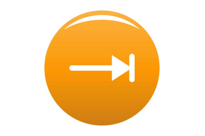 Arrow icon vector orange