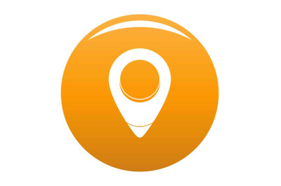 Fixation pin icon vector orange