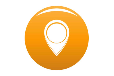 Navigation mark icon vector orange