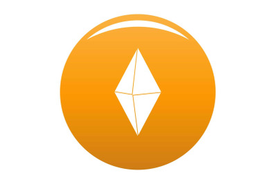 Arrow pin icon vector orange